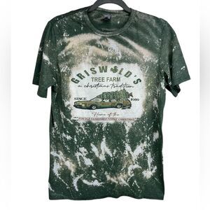 Griswold's Tree Farm Bleached Crewneck Tee Gildans Softstyle Medium